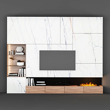 Modern TV Stand - Sleek Design & Spacious 3D model image 1 