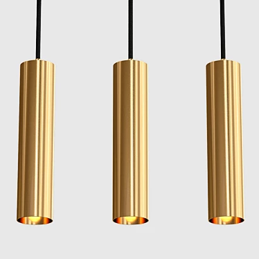 Modern Brass Pendant - Loft4You 3D model image 1 