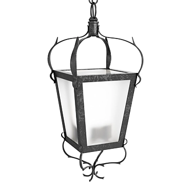 Metal Frame Outdoor Lamp 3D model image 1 