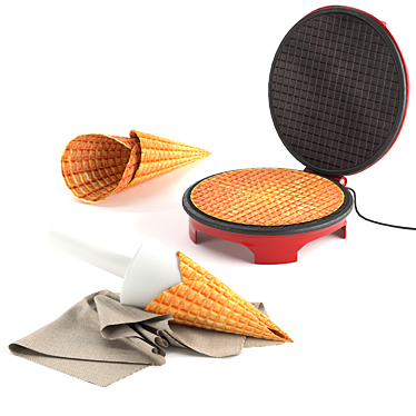 Delicious Waffle Maker: Versatile, Efficient, and Compact 3D model image 1 