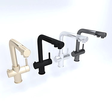 Blanco Fontas Kitchen Faucet: 2-in-1 Water Dispenser 3D model image 1 