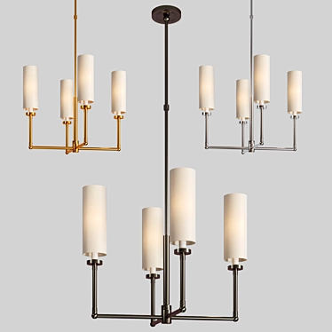 Elegant Ziyi Chandelier 3D model image 1 