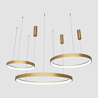 LED Pendant Lighting: MJ-Light RING 3D model image 1 