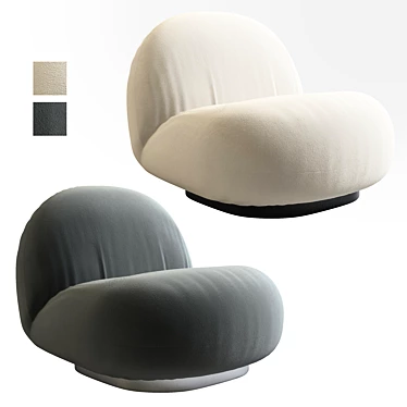 Minimalist Modern Pacha Lounge: Comfort Redefined 3D model image 1 