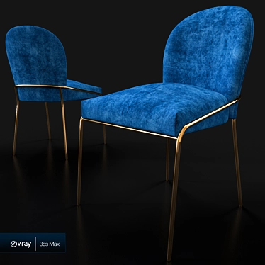 Modern Astrud Dining Chair 3D model image 1 