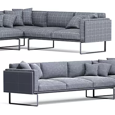 Modern Design 8 Corner Sofa 3D model image 1 