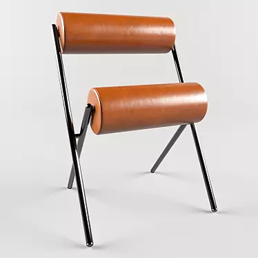 Modern Leather Chair: SANCAL Roll by Mut 3D model image 1 