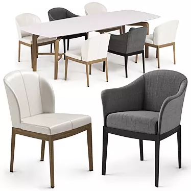 Giorgetti Normal Chairs and Blade Table