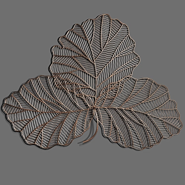 Copper Leaf Metal Wall Art 3D model image 1 