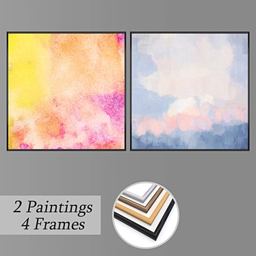 Title: Multiframe Wall Art Set 3D model image 1 