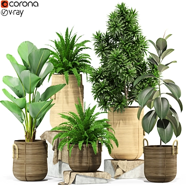 Lush Greenery Ensemble 332 3D model image 1 