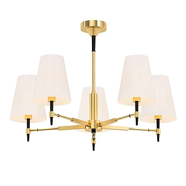 Modern Zaragoza Chandelier- Stylish Lighting Solution 3D model image 1 