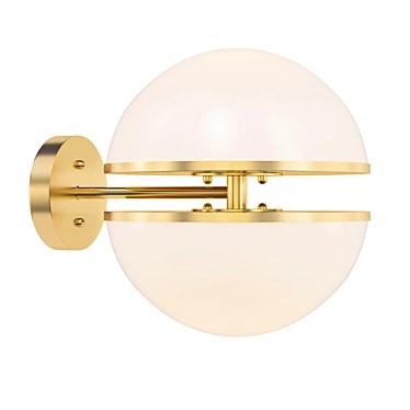 Modern Half-Circle Wall Sconces 3D model image 1 