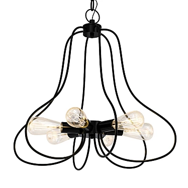 Sleek Latina Pendant Light 3D model image 1 