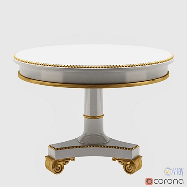 Elegant Moissonnier Napoleon III Side Table 3D model image 1 