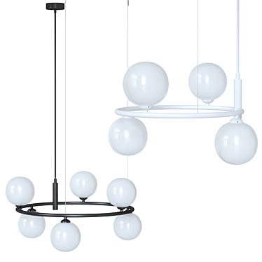 Modern Ring Chandelier: Lampatron Horus CH 3D model image 1 