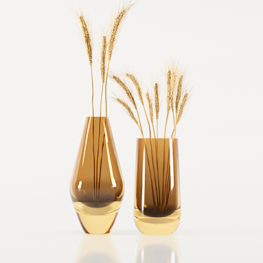 Premium Dried Wheat Decor 3D model image 1 