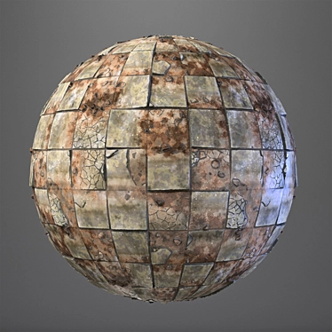 Premium Stone Tile - Damaged 3D model image 1 