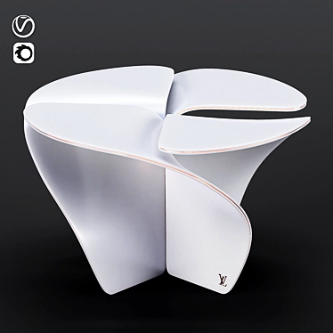 Petals Table: Blossom Stool by Tokujin Yoshioka 3D model image 1 