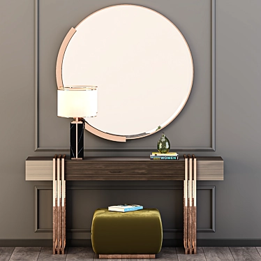 Elegant Evelyn Console: 180x40x85 cm 3D model image 1 