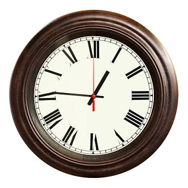 Sleek Smooth Wall Clock 3D model image 1 