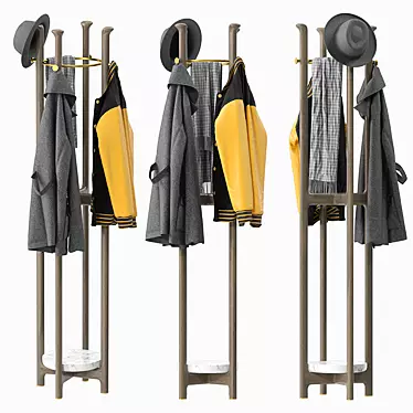 Elegant and Functional Porada Igor Coat Rack 3D model image 1 