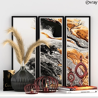 Elegant Decor Set - 2015 Vintage 3D model image 1 