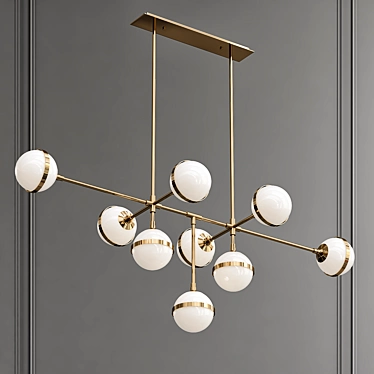 Guggen 2013: Stylish Brass Chandelier 3D model image 1 