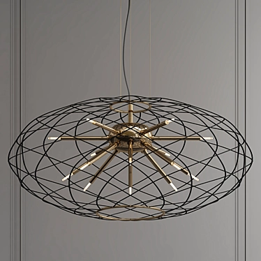 Modern Mars Pendant Chandelier 3D model image 1 