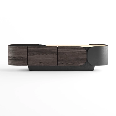 Minimalist Modern Bojy Low Console 3D model image 1 