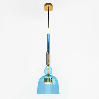 Contemporary Brass Pendant Light 3D model image 1 