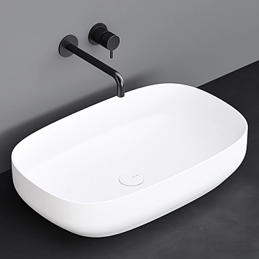 Modern Sink Set: VALLONE PEYTO I & Nero 05 3D model image 1 