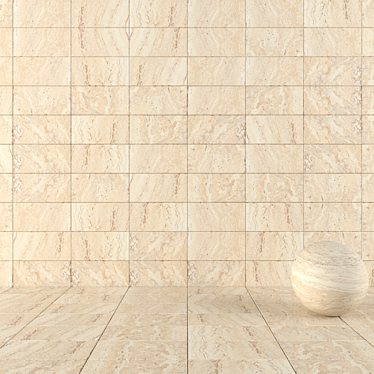 Antico Sand Stone Wall Tiles 3D model image 1 