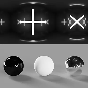 LightCube Studio 43: Dual Illuminated Cross Panels 3D model image 1 