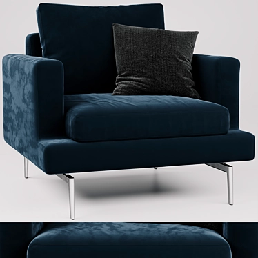 Modern Larsen Armchair with Realistic Details 3D model image 1 