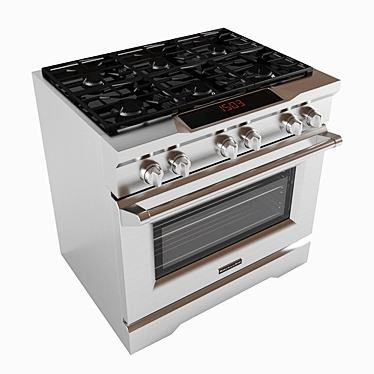 KitchenAid 36 Inch Stainless Steel Range 3D model image 1 