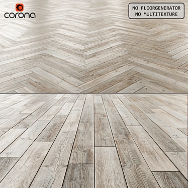 Versatile Laminate Flooring in Standard and Herringbone Designs 3D model image 1 