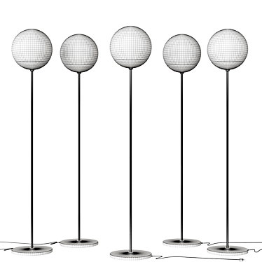 Emory Metal Floor Lamp - 5 Colors, Ø30cm, 1600cm 3D model image 1 