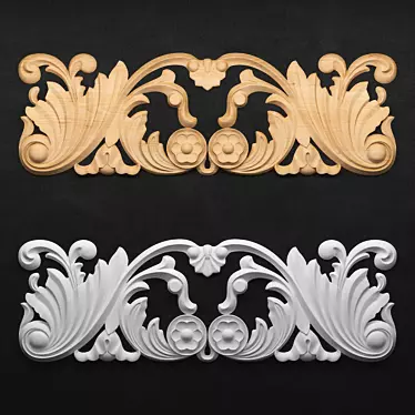 Elegant Carved Pattern Decor 3D model image 1 
