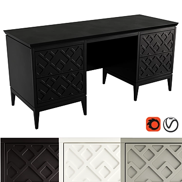 Dantone Ostin Home Desk: Elegant & Functional 3D model image 1 