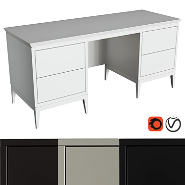 Dantone Ostin Home Desk - Stylish and Functional 3D model image 1 