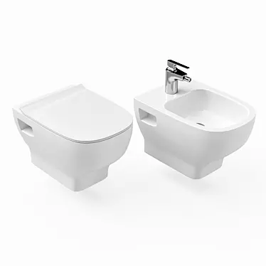 Delafon Struktura Toilet & Bidet 3D model image 1 