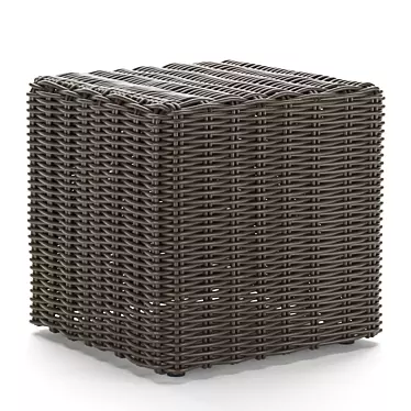 Havana Rattan Side Table 3D model image 1 