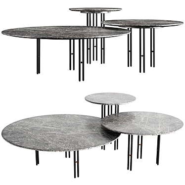 GUBI IOI Marble Coffee Table Set 3D model image 1 