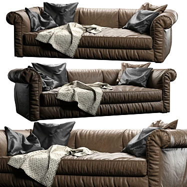 Alfred Baxter Sofa: Stylish and Spacious 3D model image 1 