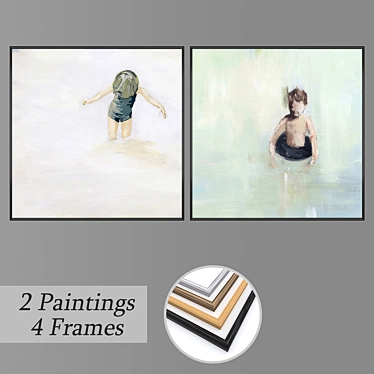 Elegant Wall Art Set 3D model image 1 