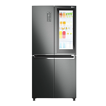 LG GC-Q22FTBKL: Stylish and Spacious Fridge 3D model image 1 