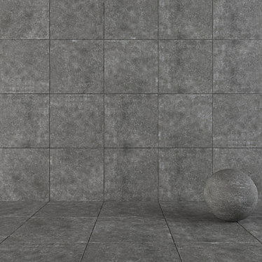 Kibo Fume Stone Wall Tiles: Stylish, Durable, Multi-textured 3D model image 1 