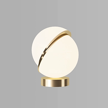 Elegant Mini Crescent Table Light 3D model image 1 