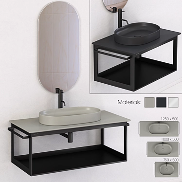 Catalano Horizon: Elegant Oval Washbasin 3D model image 1 
